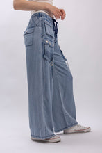 Load image into Gallery viewer, Tencel Sail Wide Leg Cargo