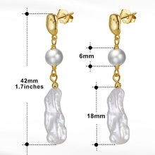 Load image into Gallery viewer, Pearl Aura Drop Earrings