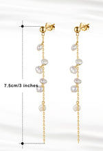 Load image into Gallery viewer, Ocean Drip Pearl Tassel Earrings