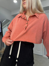 Load image into Gallery viewer, All the Ways Cropped Button Up Sweatshirt
