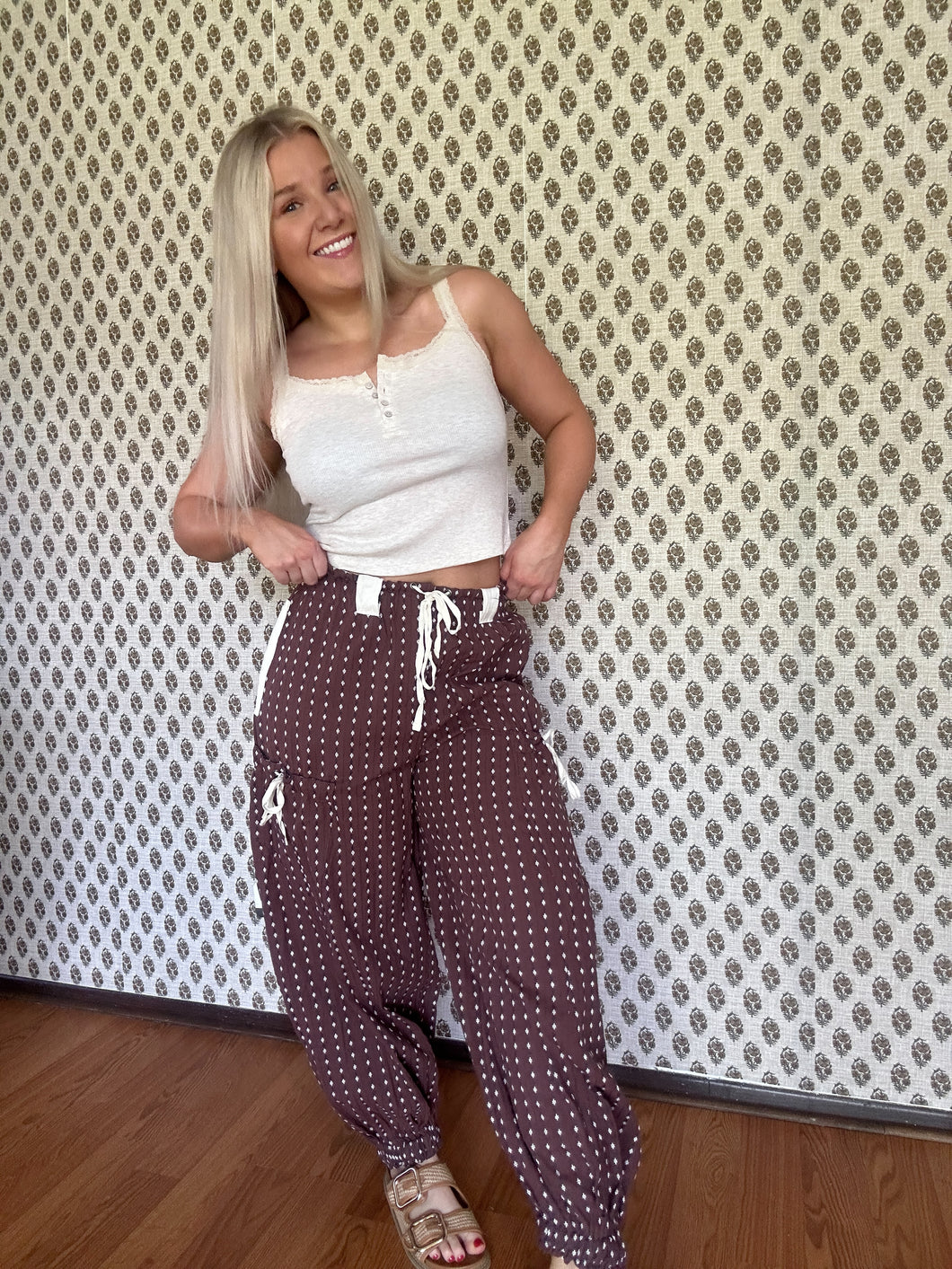 Dashed Parachute Joggers