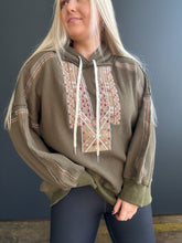 Load image into Gallery viewer, Tribe Side Waffle Knit Oversize Hoodie
