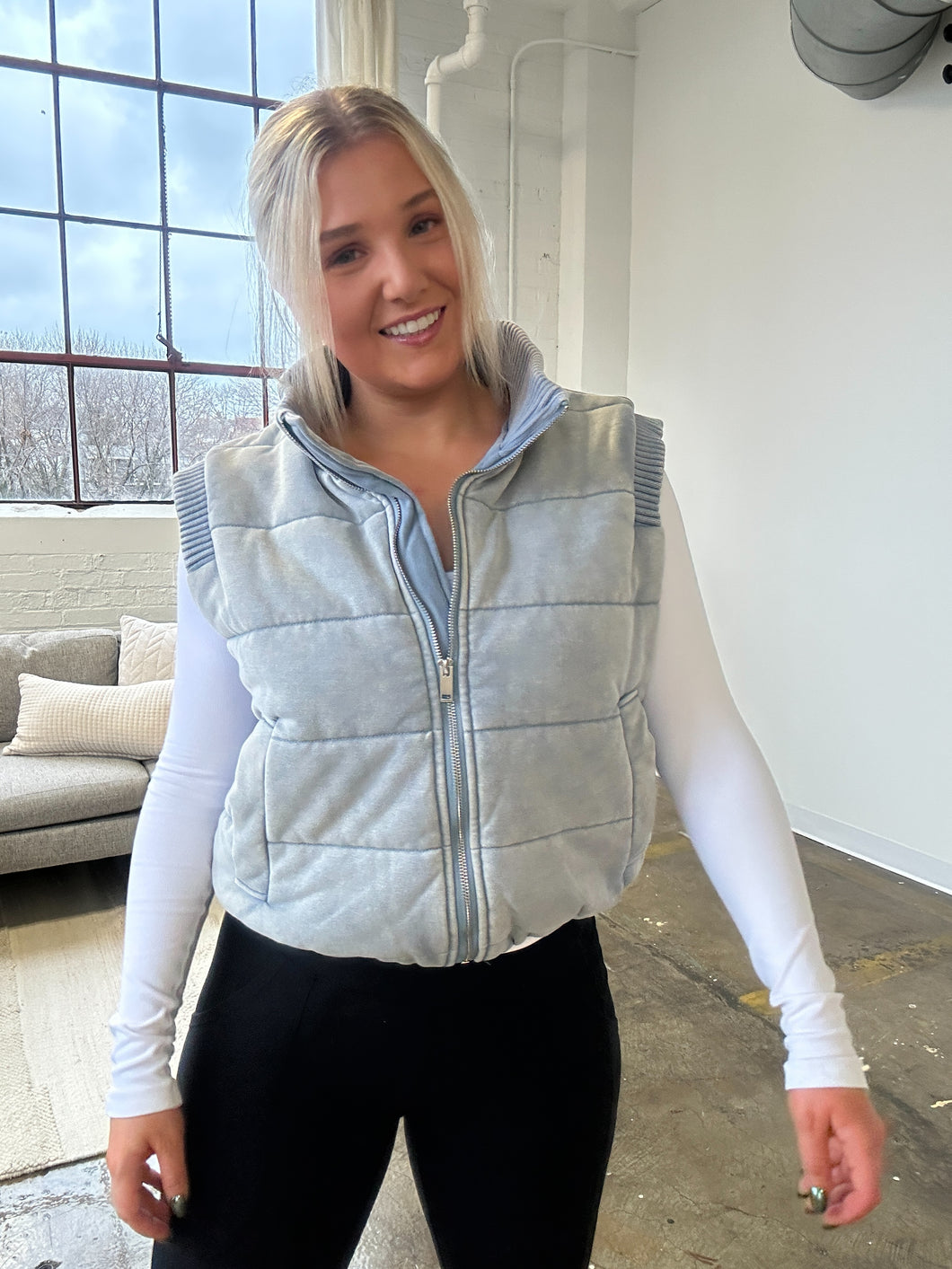 Trailing off Quilted Vest