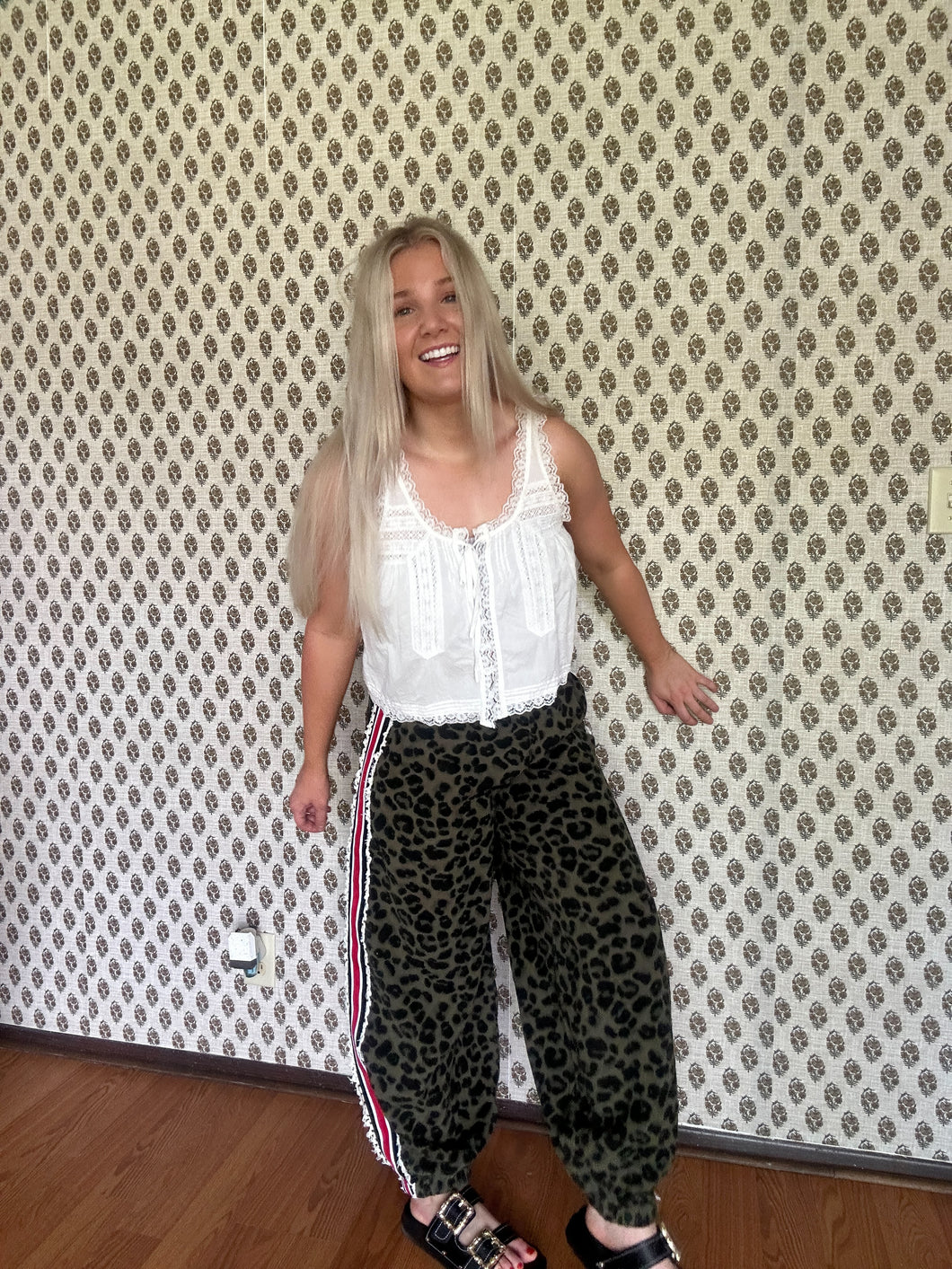 Track Mode Leopard Joggers
