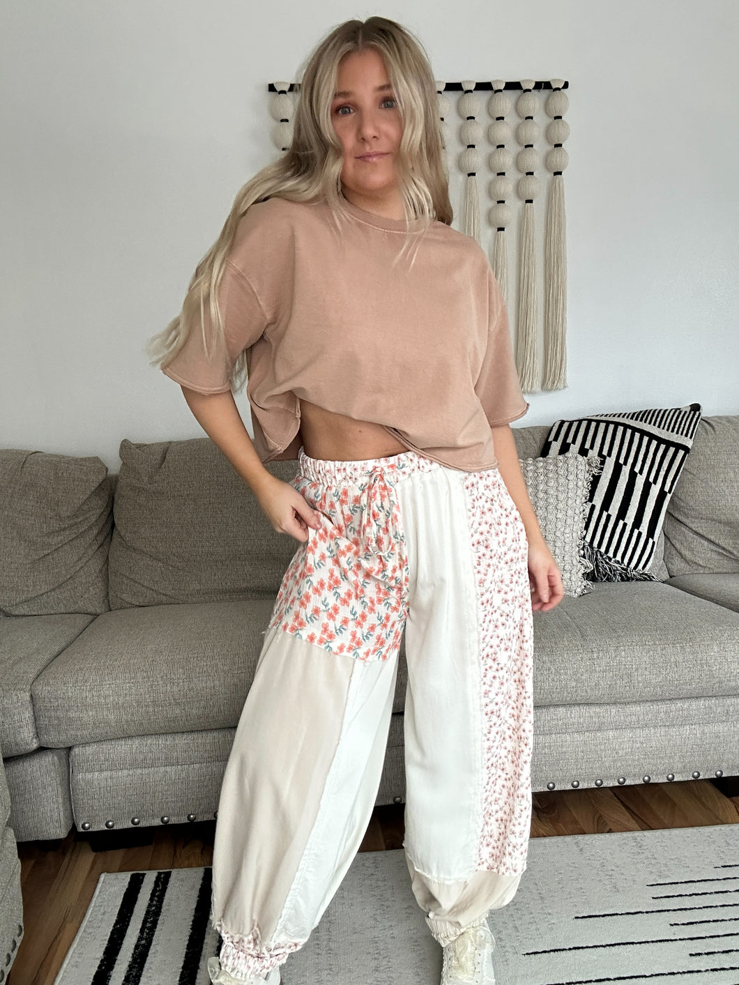 Stamped in Floral Joggers