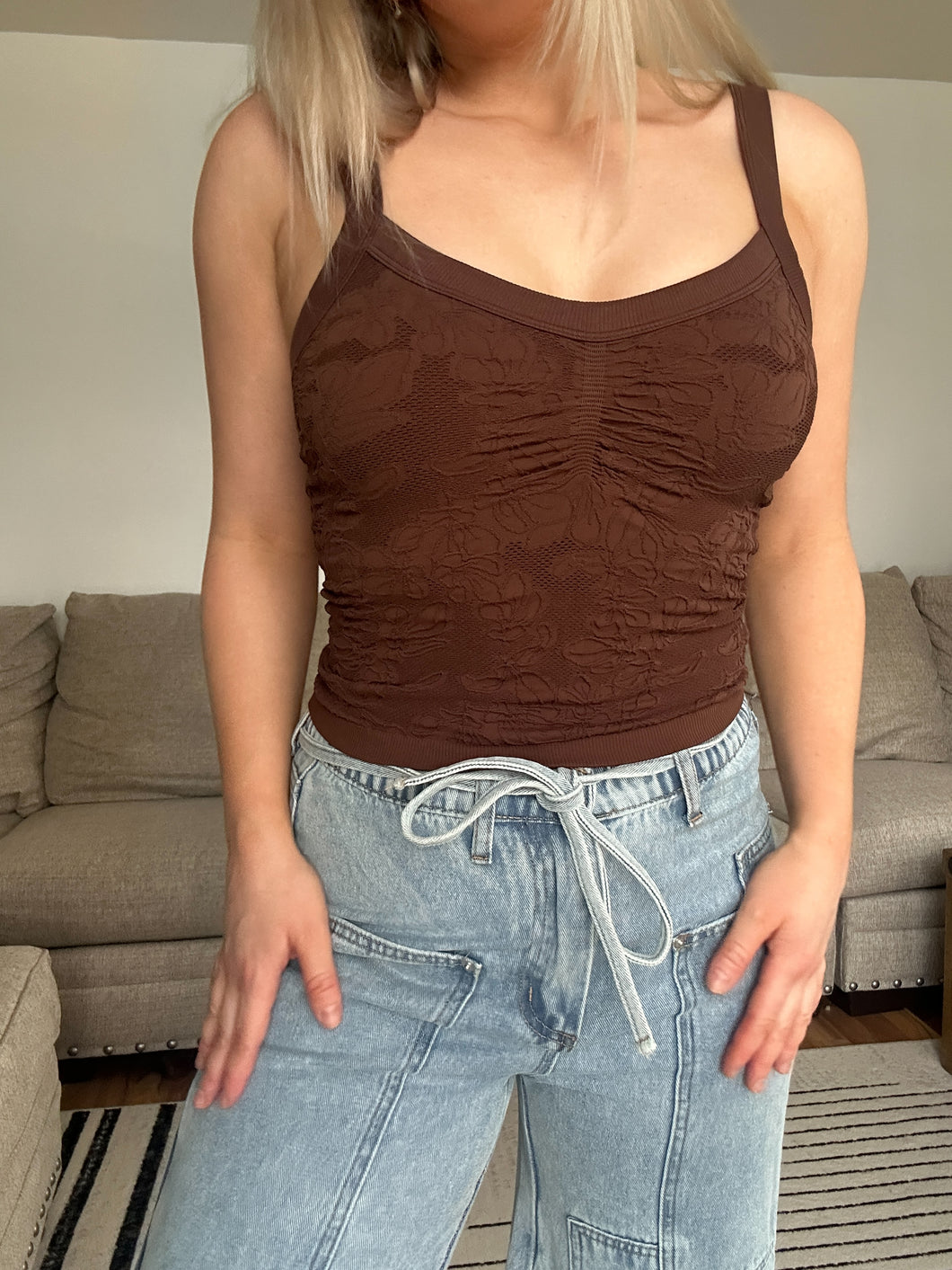 Lace Lane V-Neck Tank