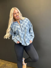 Load image into Gallery viewer, Checkered Denim Half Zip
