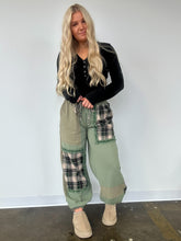 Load image into Gallery viewer, Framed Plaid Joggers
