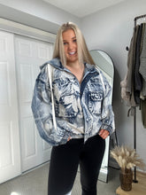 Load image into Gallery viewer, Bad to the Bone Denim Utility Jacket
