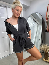 Load image into Gallery viewer, Tie it In Ribbed Romper
