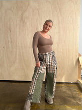 Load image into Gallery viewer, Something In Plaid Color Block Pants
