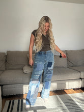 Load image into Gallery viewer, Skyline Stripes Patchwork Jeans
