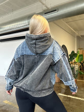 Load image into Gallery viewer, Stone Cold Mix Denim Hoodie
