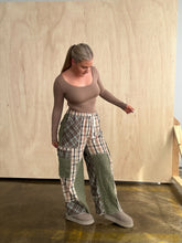 Load image into Gallery viewer, Something In Plaid Color Block Pants
