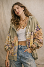 Load image into Gallery viewer, Sunfaded Kantha Zip Hoodie
