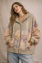 Load image into Gallery viewer, Sunfaded Kantha Zip Hoodie
