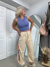 Load image into Gallery viewer, Candy Land Crochet Trim Joggers
