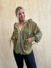 Load image into Gallery viewer, Seriously Shirred Hoodie Jacket
