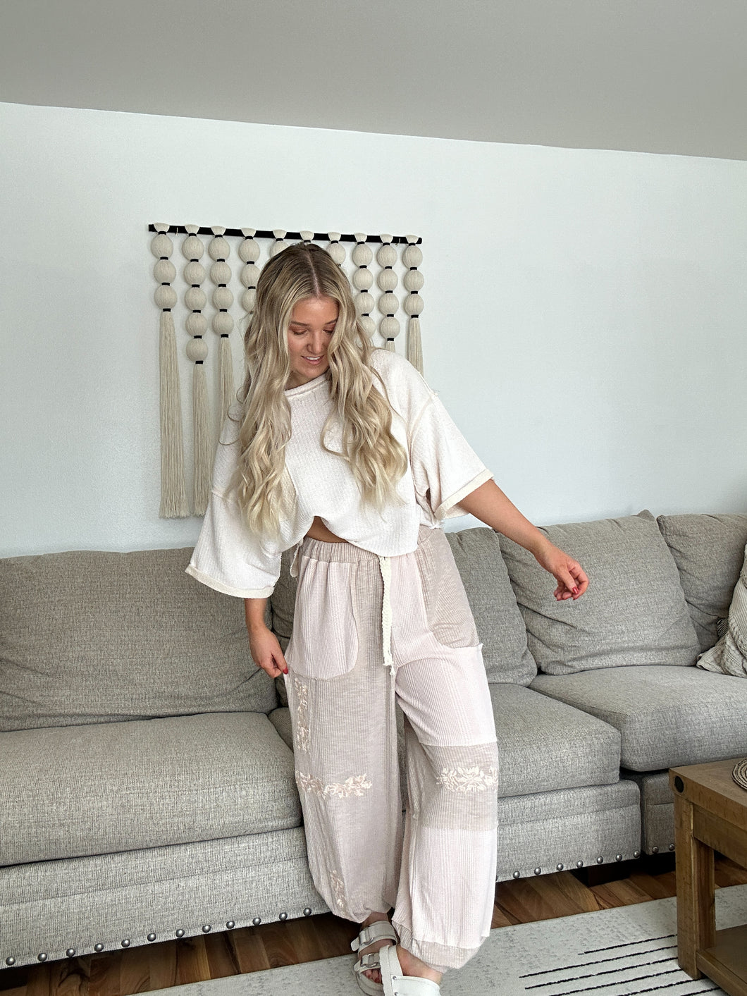 Neapolitan Embroidered Joggers