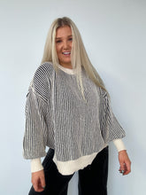 Load image into Gallery viewer, Two Tone Soft Stripe Sweater
