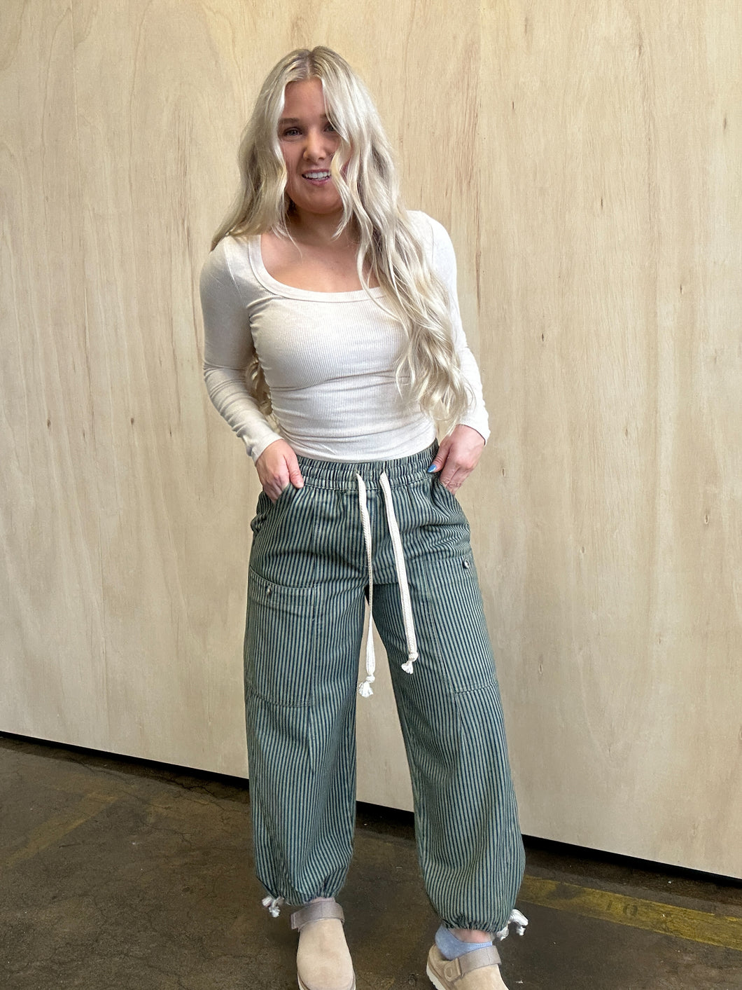 Pin Down Denim Pants