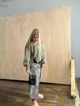 Load image into Gallery viewer, Deal of the Day Olive Dreams Exposed Seam Sweatshirt
