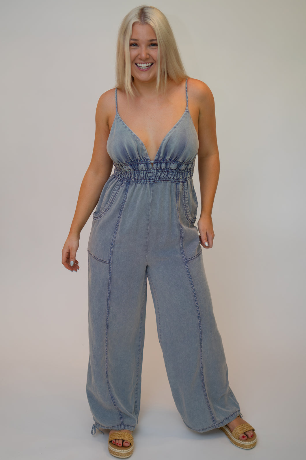 Clean Slate V-Neck Jumpsuit